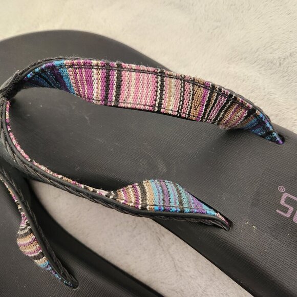 Flojos Womens Maddy Flip Flops Size 10 Black Sandals Thongs Comfort Shoes - Picture 5 of 10